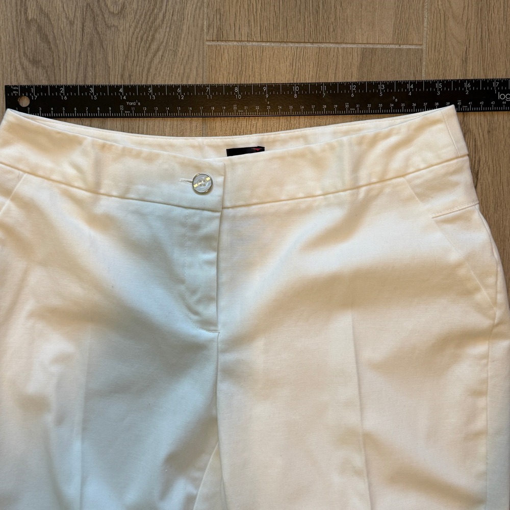 Rafaella Curvy White Capris Pants Cropped Capri Cropped Pants Size 6 - Picture 2 of 8